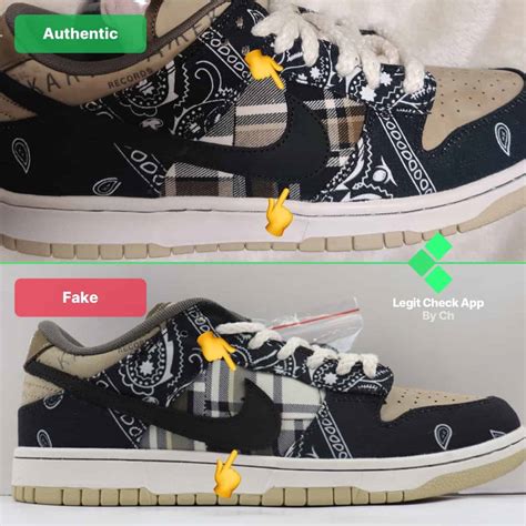 real vs fake travis scott nike sb|travis scott dunks real.